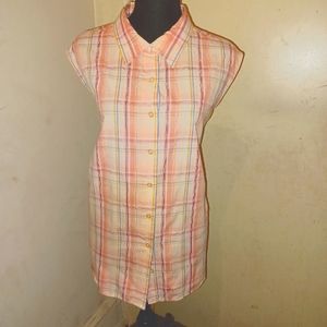 Basic Edition Women's Plus Size Plaid Blouse